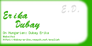 erika dubay business card